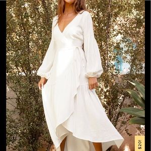 Lulu’s Perfectly Pleasant Midi Wrap Dress
